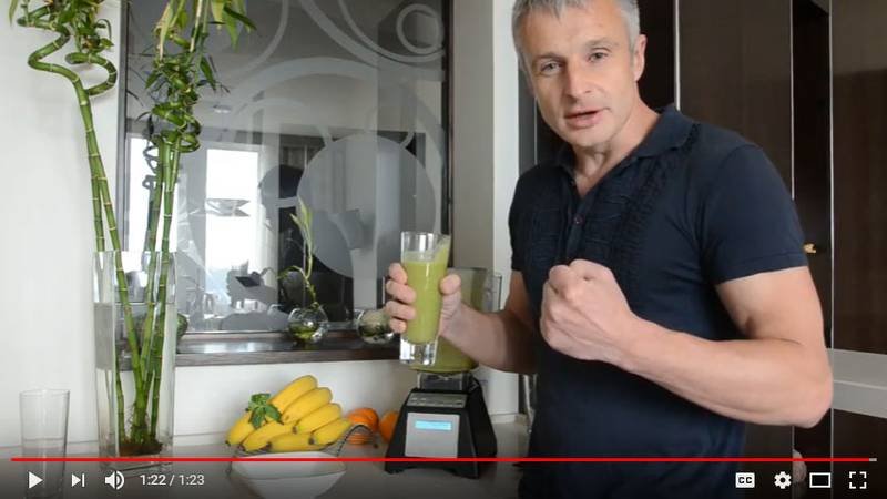Зелёный коктейль на Blendtec HP3A